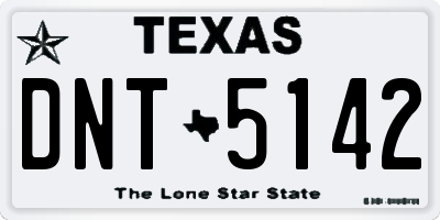 TX license plate DNT5142