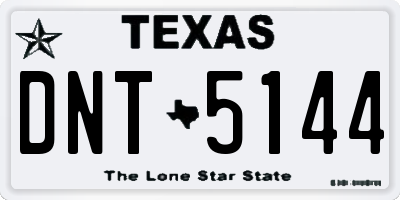 TX license plate DNT5144