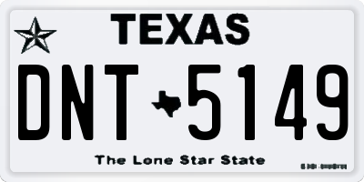 TX license plate DNT5149