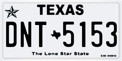 TX license plate DNT5153