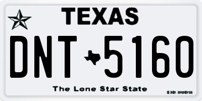 TX license plate DNT5160