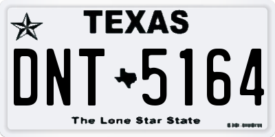 TX license plate DNT5164