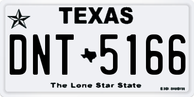 TX license plate DNT5166