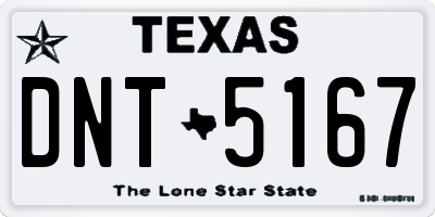 TX license plate DNT5167
