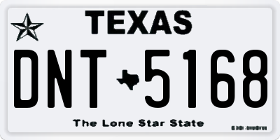 TX license plate DNT5168
