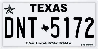 TX license plate DNT5172