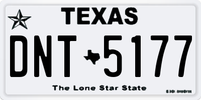 TX license plate DNT5177
