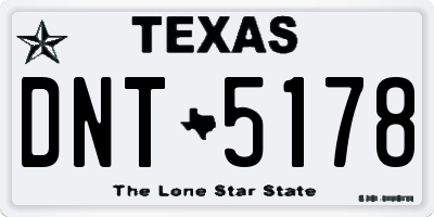 TX license plate DNT5178