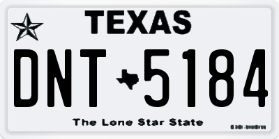 TX license plate DNT5184