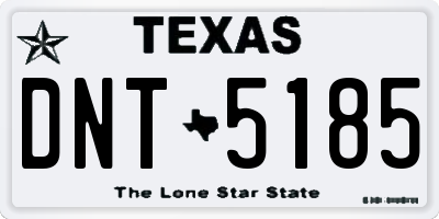 TX license plate DNT5185