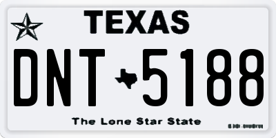 TX license plate DNT5188