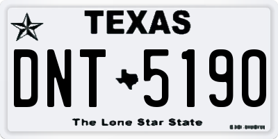 TX license plate DNT5190