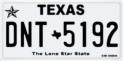 TX license plate DNT5192