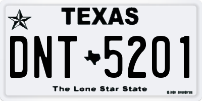 TX license plate DNT5201