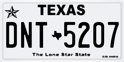 TX license plate DNT5207