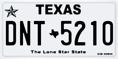 TX license plate DNT5210
