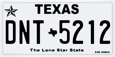 TX license plate DNT5212