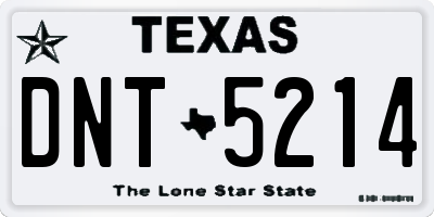 TX license plate DNT5214