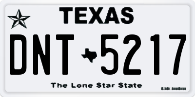 TX license plate DNT5217