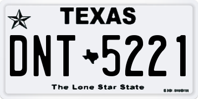TX license plate DNT5221