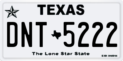 TX license plate DNT5222