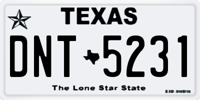 TX license plate DNT5231