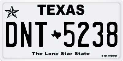 TX license plate DNT5238