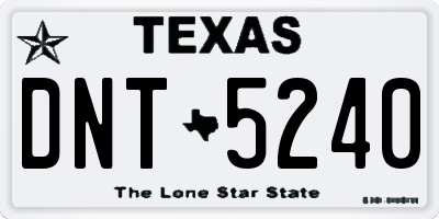 TX license plate DNT5240