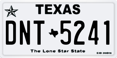 TX license plate DNT5241