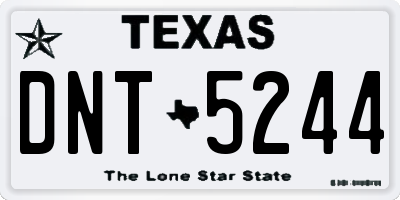 TX license plate DNT5244