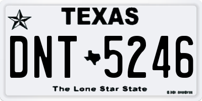 TX license plate DNT5246