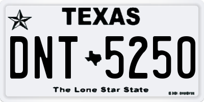 TX license plate DNT5250