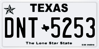 TX license plate DNT5253