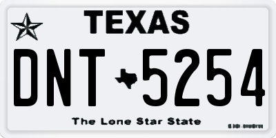 TX license plate DNT5254