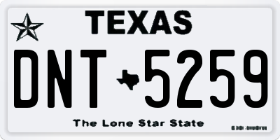 TX license plate DNT5259