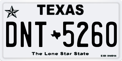 TX license plate DNT5260