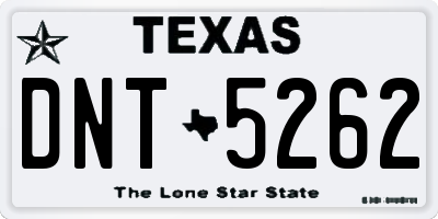 TX license plate DNT5262