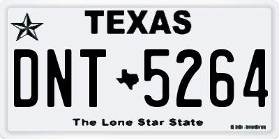 TX license plate DNT5264