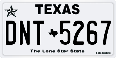 TX license plate DNT5267