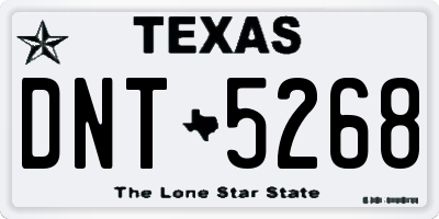TX license plate DNT5268