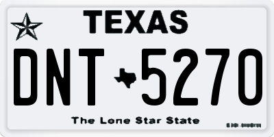 TX license plate DNT5270