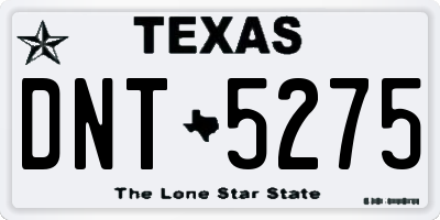 TX license plate DNT5275