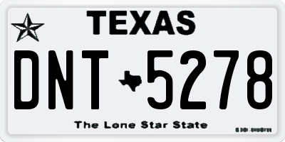 TX license plate DNT5278