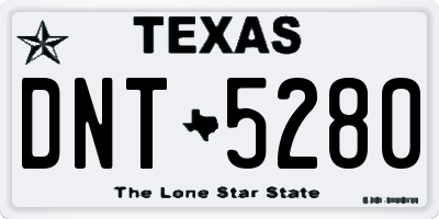 TX license plate DNT5280