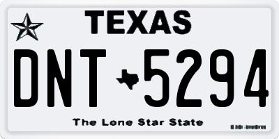 TX license plate DNT5294