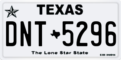 TX license plate DNT5296