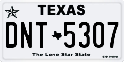 TX license plate DNT5307