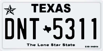 TX license plate DNT5311