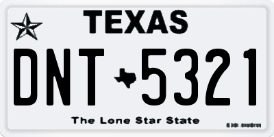 TX license plate DNT5321