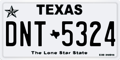 TX license plate DNT5324